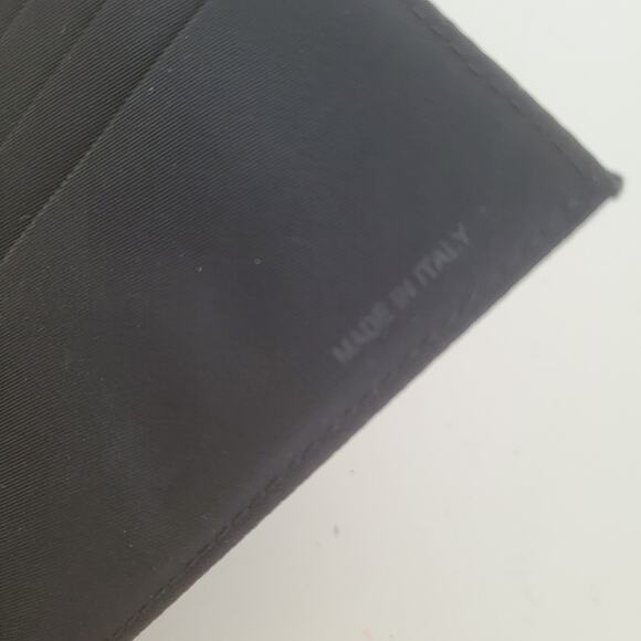 Prada Logo Men's Nylon Card Bill Wallet Bifold Black Designer Medium Vintage - Picture 5 of 10